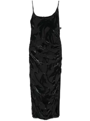 Jacquemus La Saudade floral-embroidered Asymmetric Dress | Black | FARFETCH