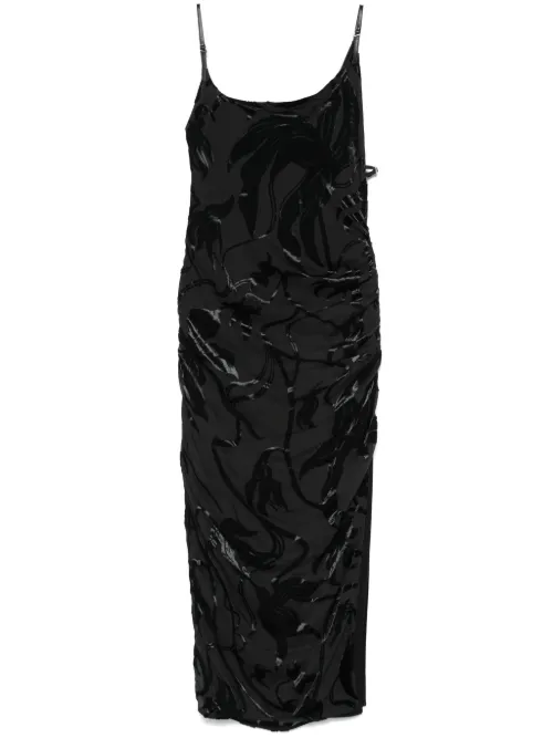 Robe mi-longue à design floqué - Mugler - Modalova