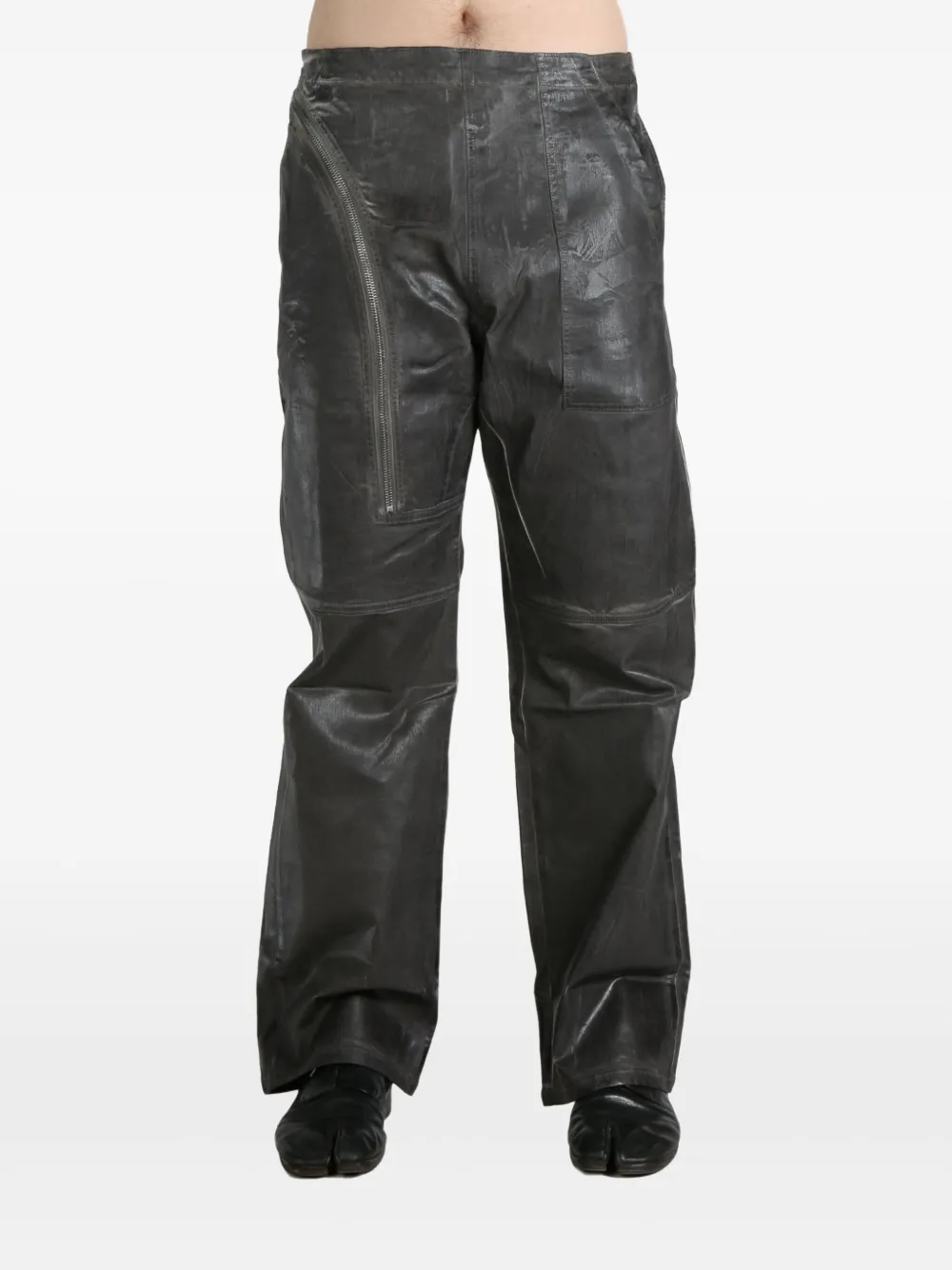 rickowensdrkshdw Rick Owens DRKSHDW Broek met geborstelde afwerking - Grijs