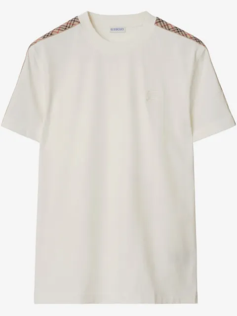 Burberry Check trim cotton T-shirt