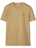 Burberry checkered-trim cotton T-shirt - Neutrals