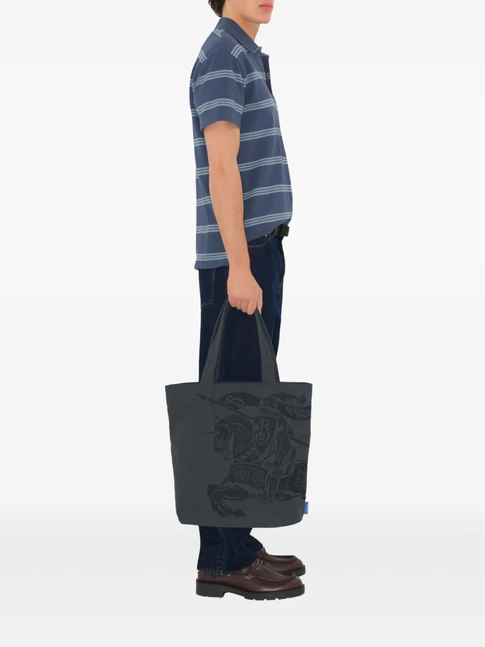 Burberry Gestreept poloshirt Blauw