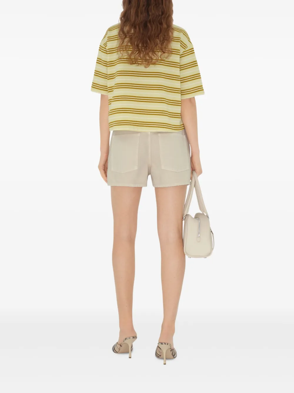 Burberry Gestreept poloshirt Geel