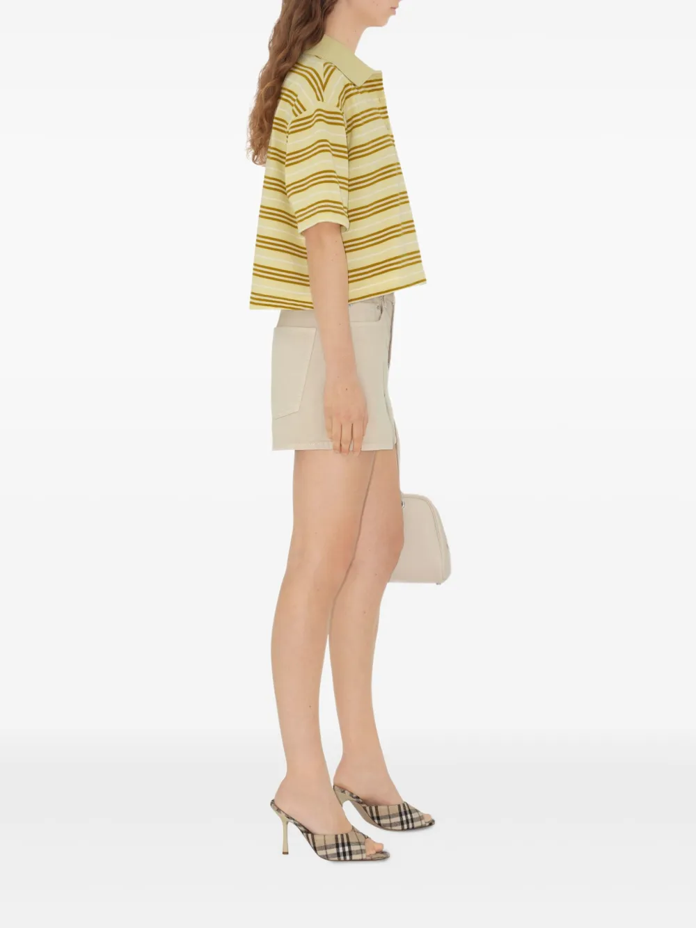 Burberry Gestreept poloshirt Geel