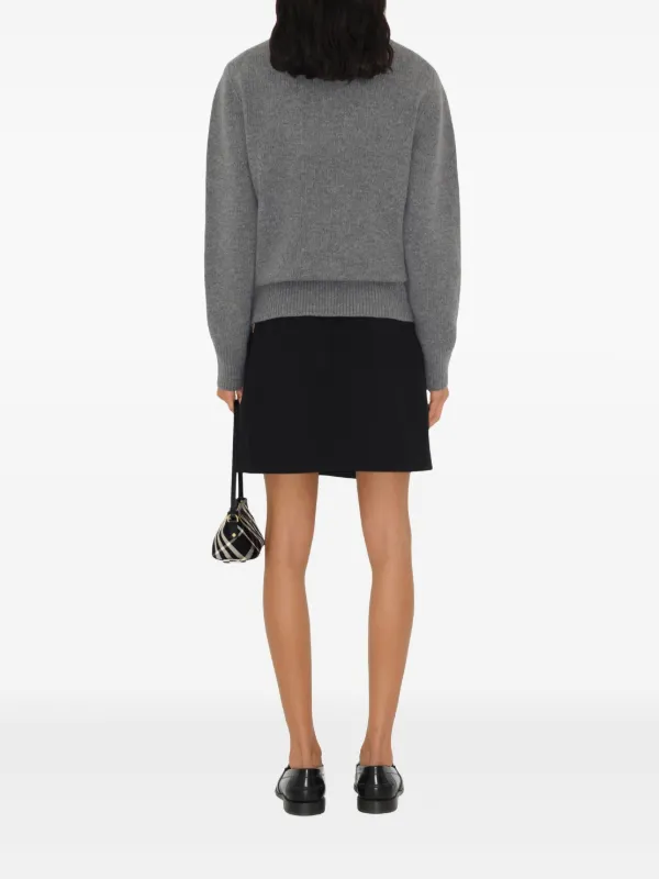 Burberry EKD Wool Cashmere Sweater | Grey | FARFETCH