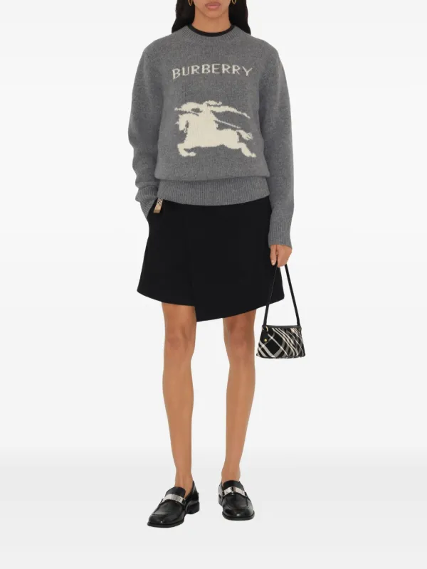 Burberry EKD Wool Cashmere Sweater | Grey | FARFETCH