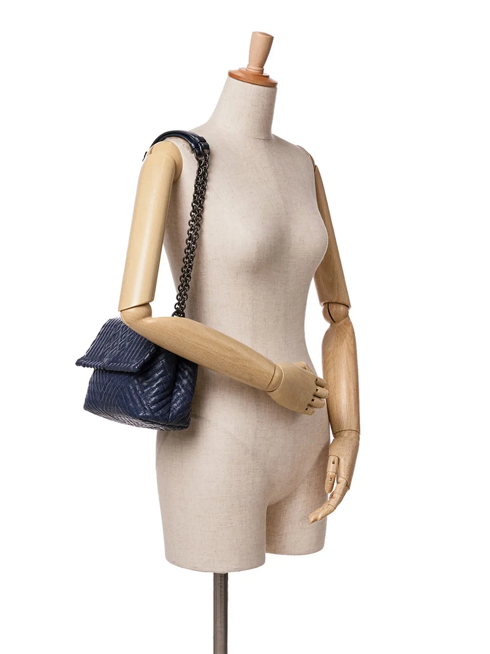 Bottega Veneta Pre-Owned 2012-2024 Small Nappa Intrecciato Stitched Olimpia shoulder bag - Blauw