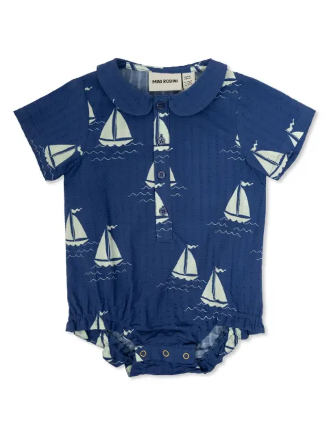 Mini Rodini camisa con estampado gráfico