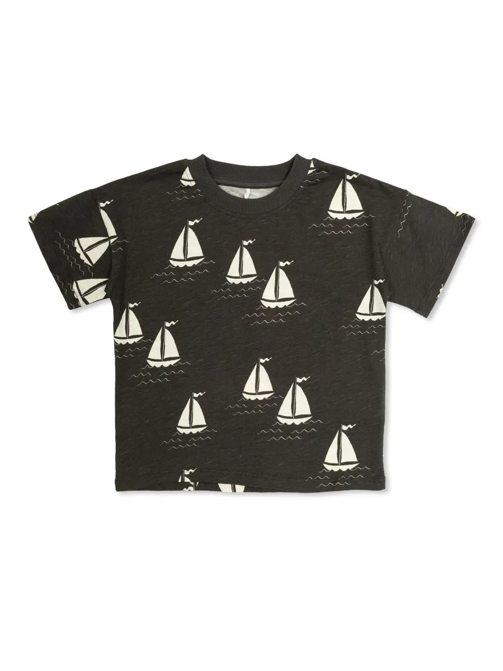 Mini Rodini Sailing Boats Tシャツ - グレー Mini Rodini Sailing Boats Tシャツ - グレー