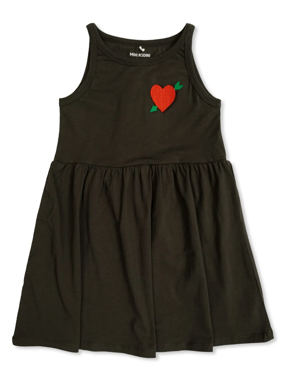 Shop Mini Rodini Arrowed Heart Dress In Black