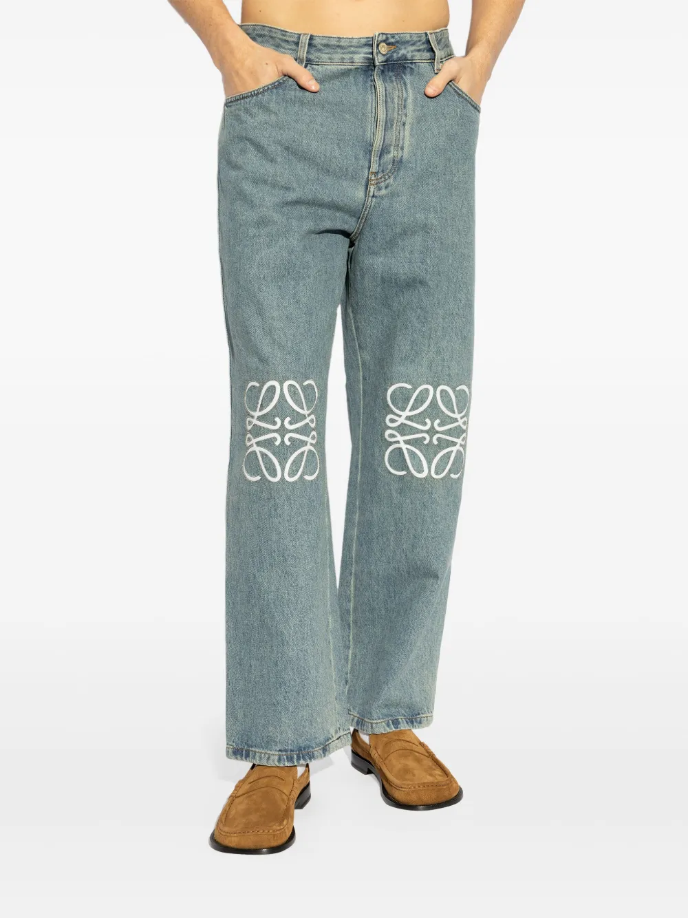 LOEWE Jeans met borduurwerk Blauw