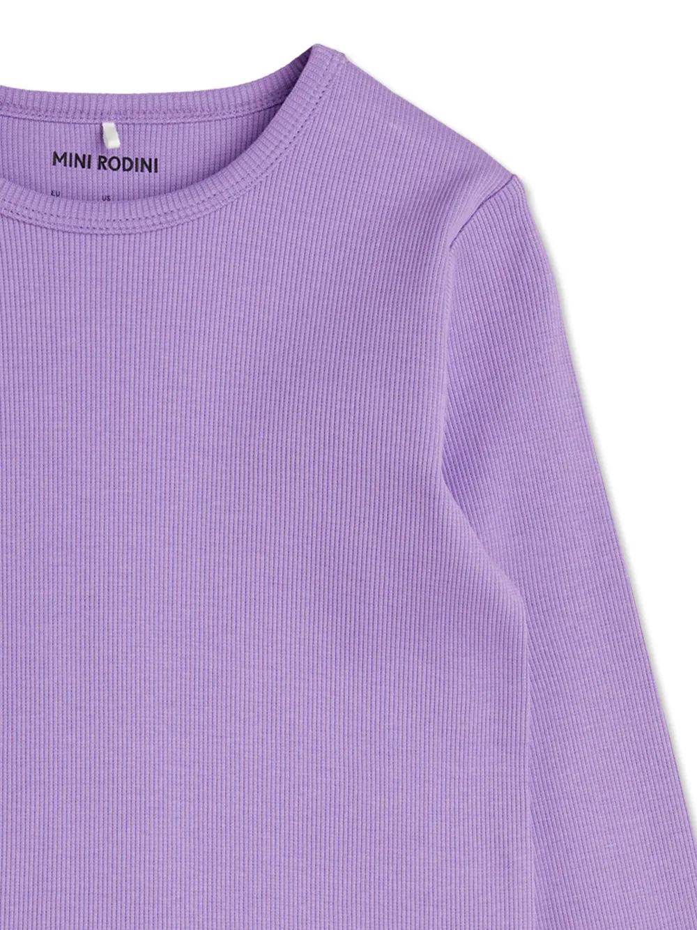 Mini Rodini Geribbeld T-shirt met lange mouwen Paars
