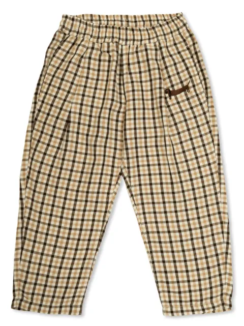 Mini Rodini pantalones con estampado de cuadros gingham