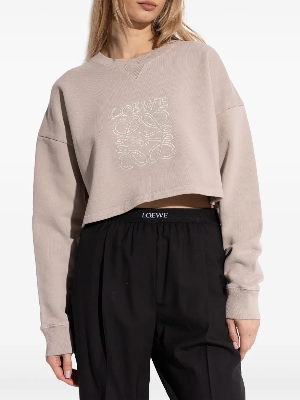 LOEWE Cropped sweater Beige
