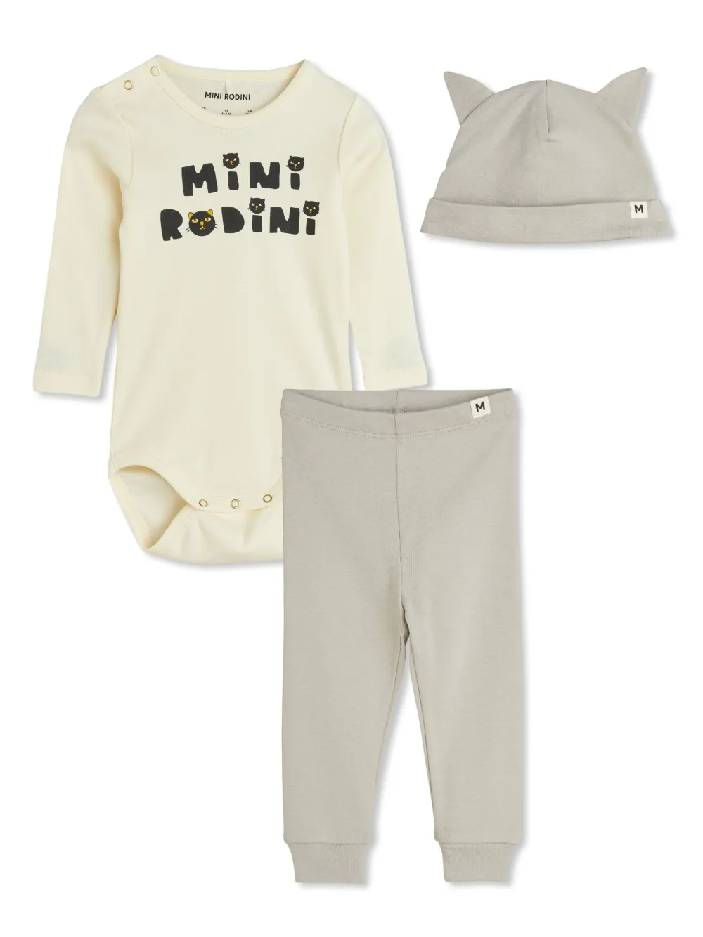 Mini Rodini Cats broek set Beige