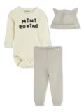 Mini Rodini Cats trousers set - Neutrals