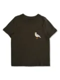 Mini Rodini seagull-embroidered T-shirt - Black