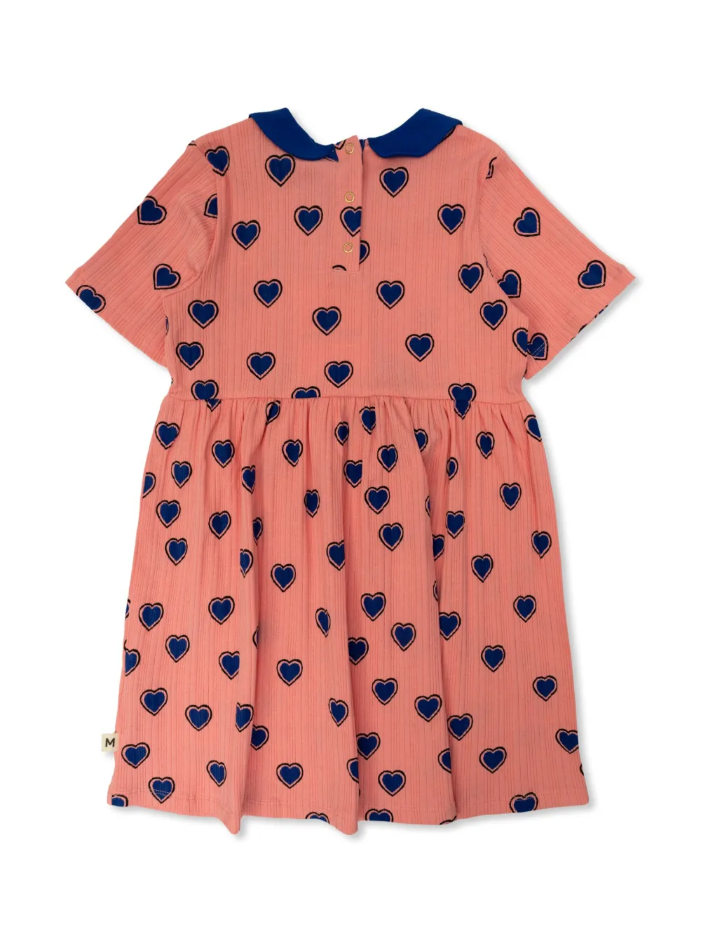 Mini Rodini Outlined Hearts dress - Roze