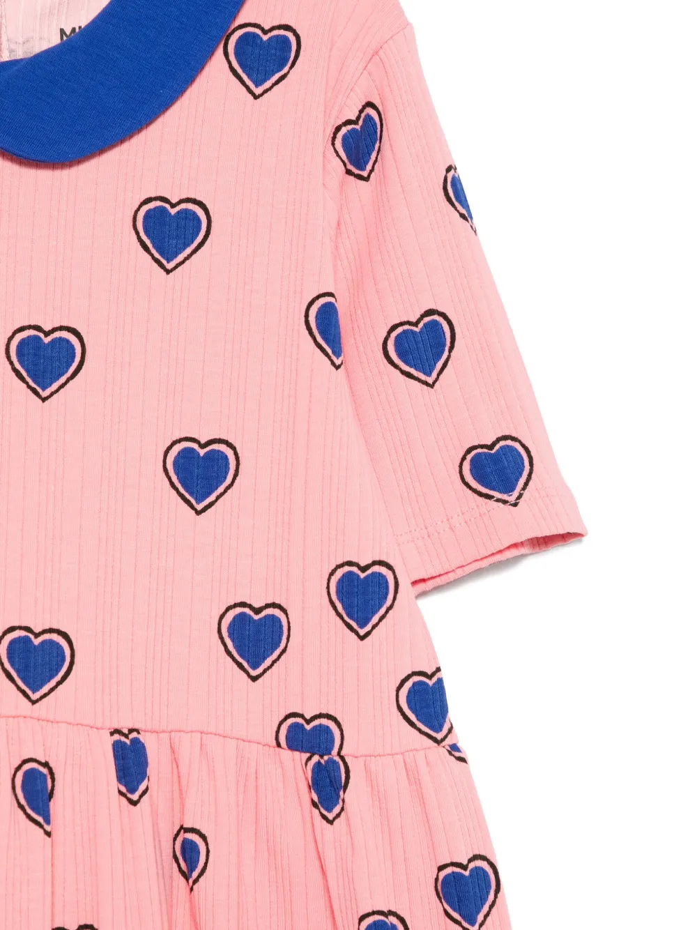 Mini Rodini Outlined Hearts jurk Roze