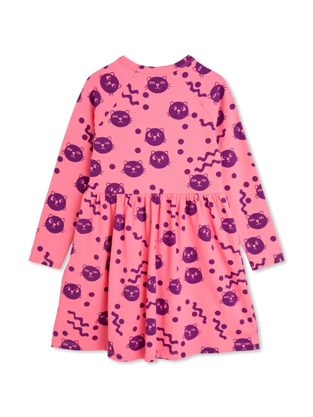 Mini Rodini Squiggly Cats dress - Roze