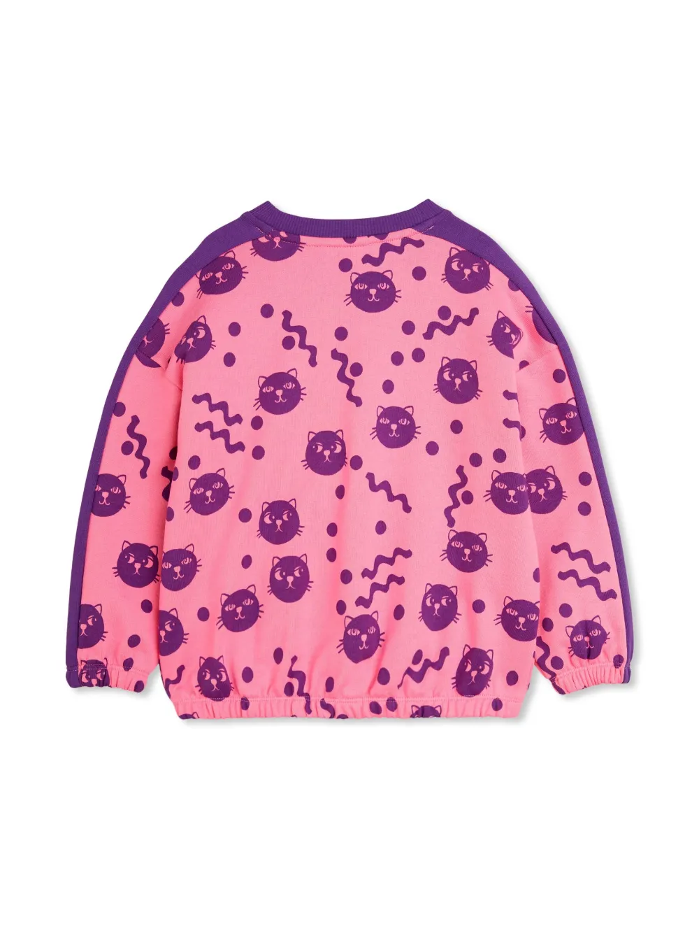 Mini Rodini Squiggly Cats sweater - Roze