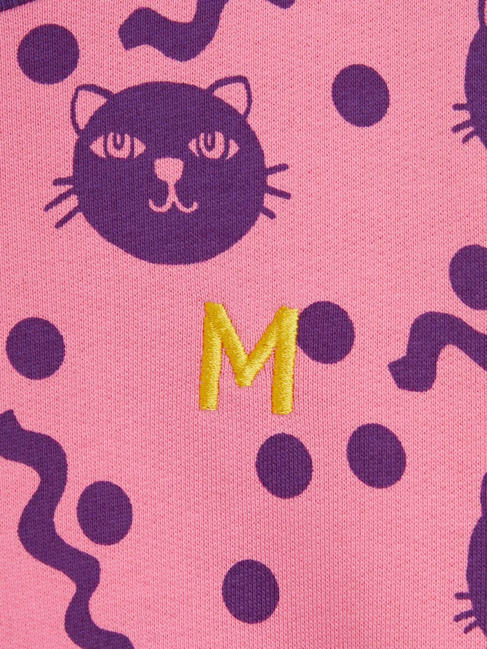 Mini Rodini Squiggly Cats sweater Roze