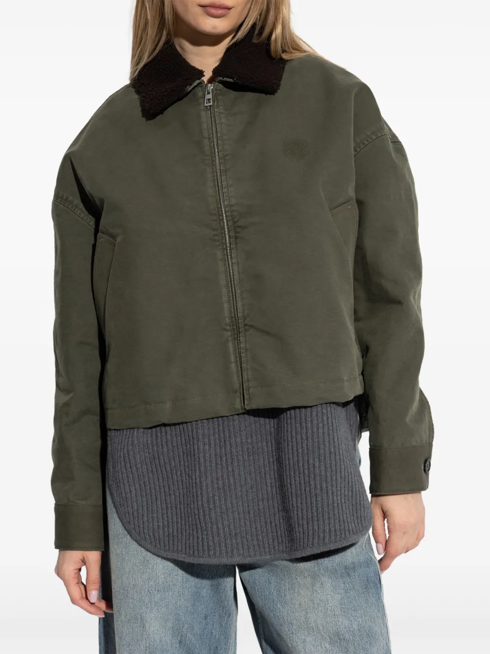 LOEWE Katoenen jack Groen