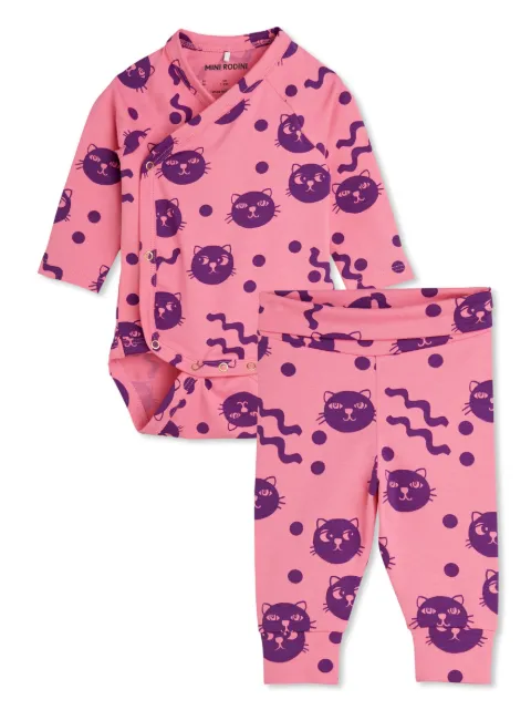 Mini Rodini Squiggly Cats trousers set