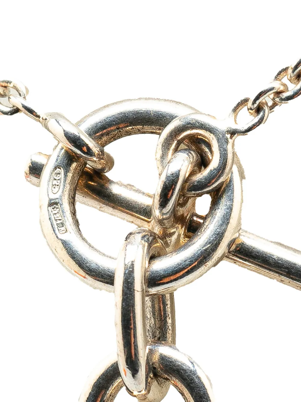 Hermès Pre-Owned 2000-2024 Sterling Silver Kelly Cadenas Pendant Necklace costume necklace - Zilver