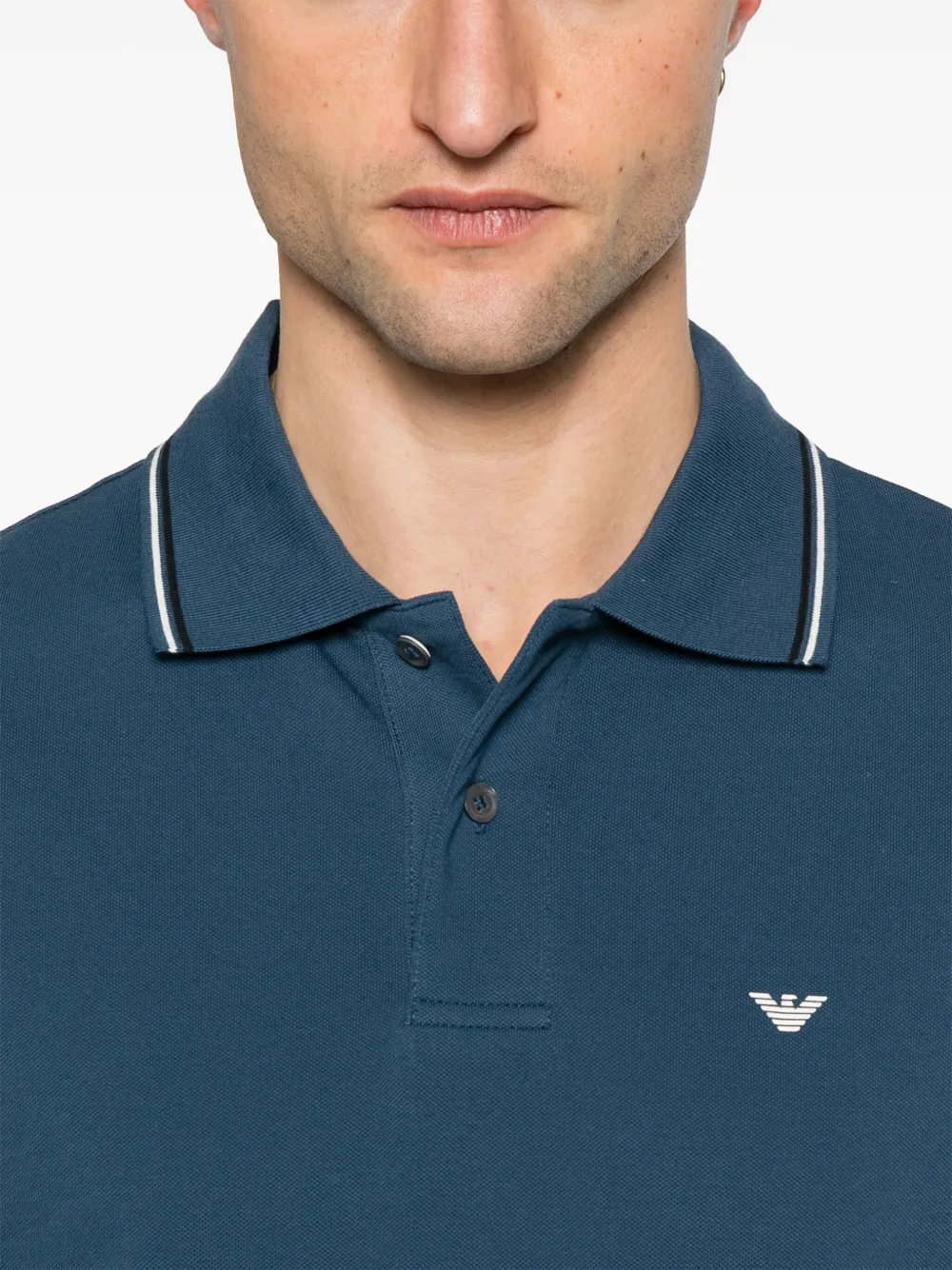 Emporio Armani Poloshirt met logoprint Blauw