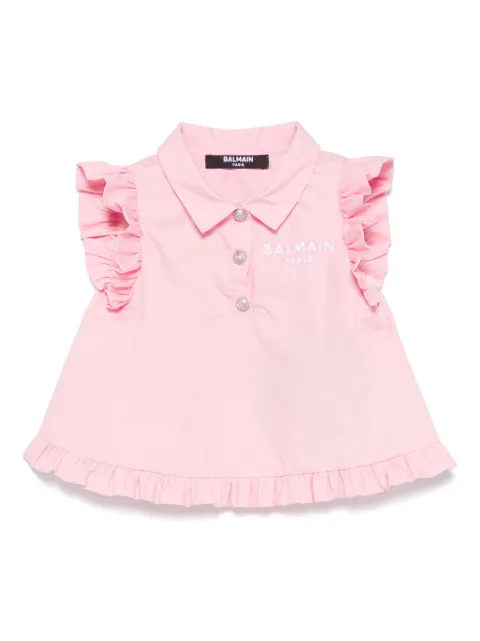 Balmain Kids top con logo bordado