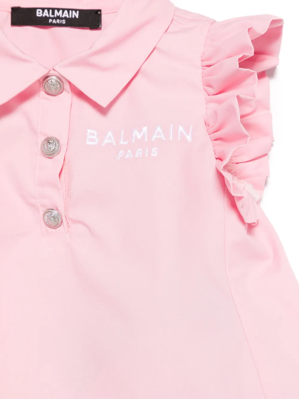 Balmain Kids Top met geborduurd logo Roze
