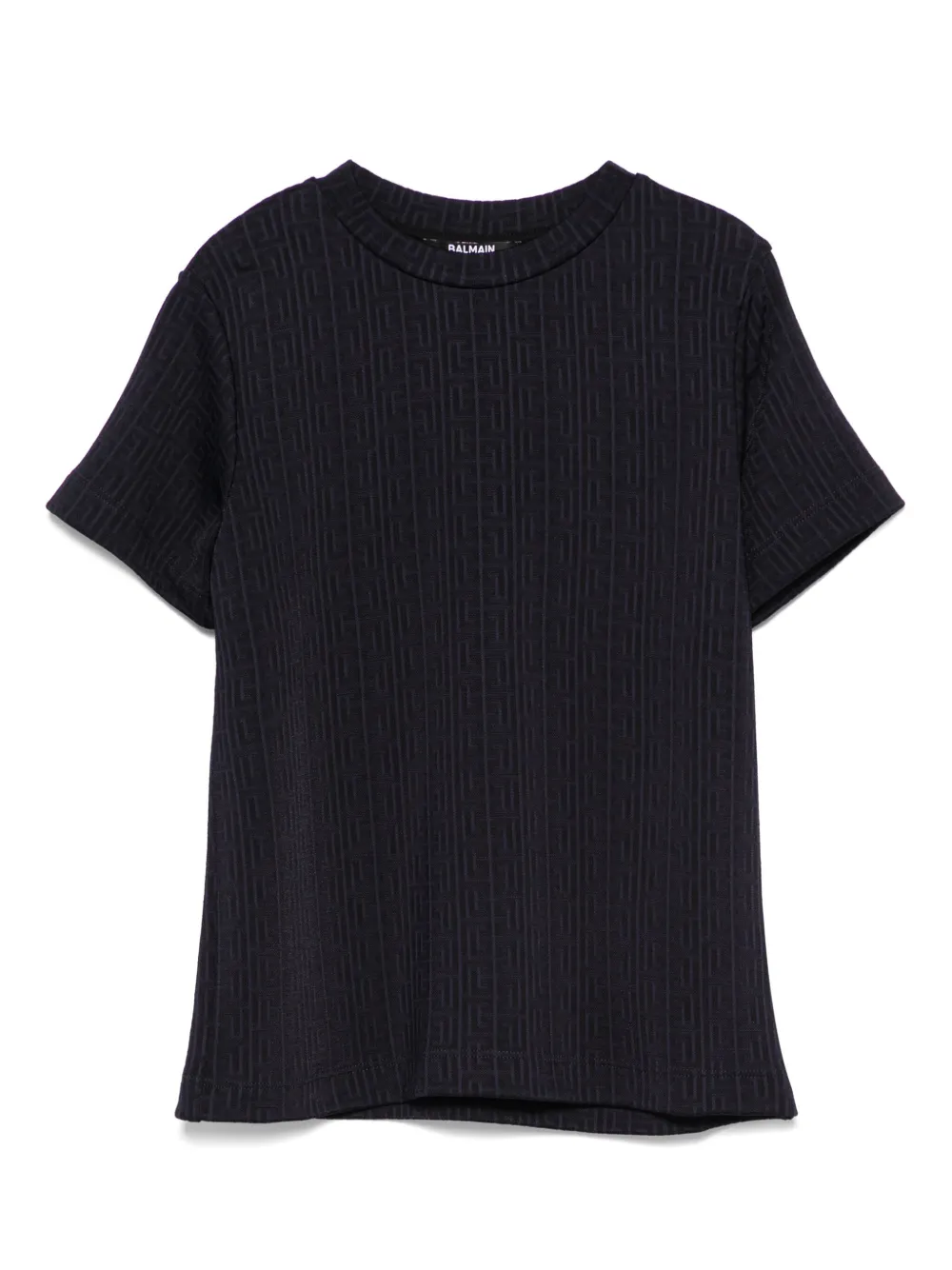 Balmain Kids T-shirt met monogram Blauw