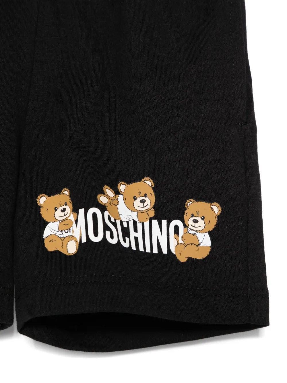 Moschino Kids Shorts met teddybeerprint Zwart