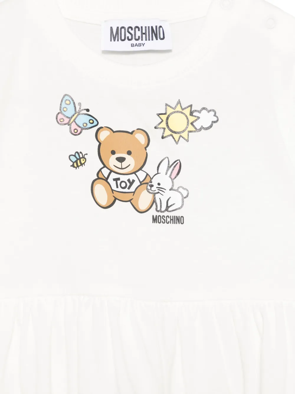 Moschino Kids Jurk met print Wit