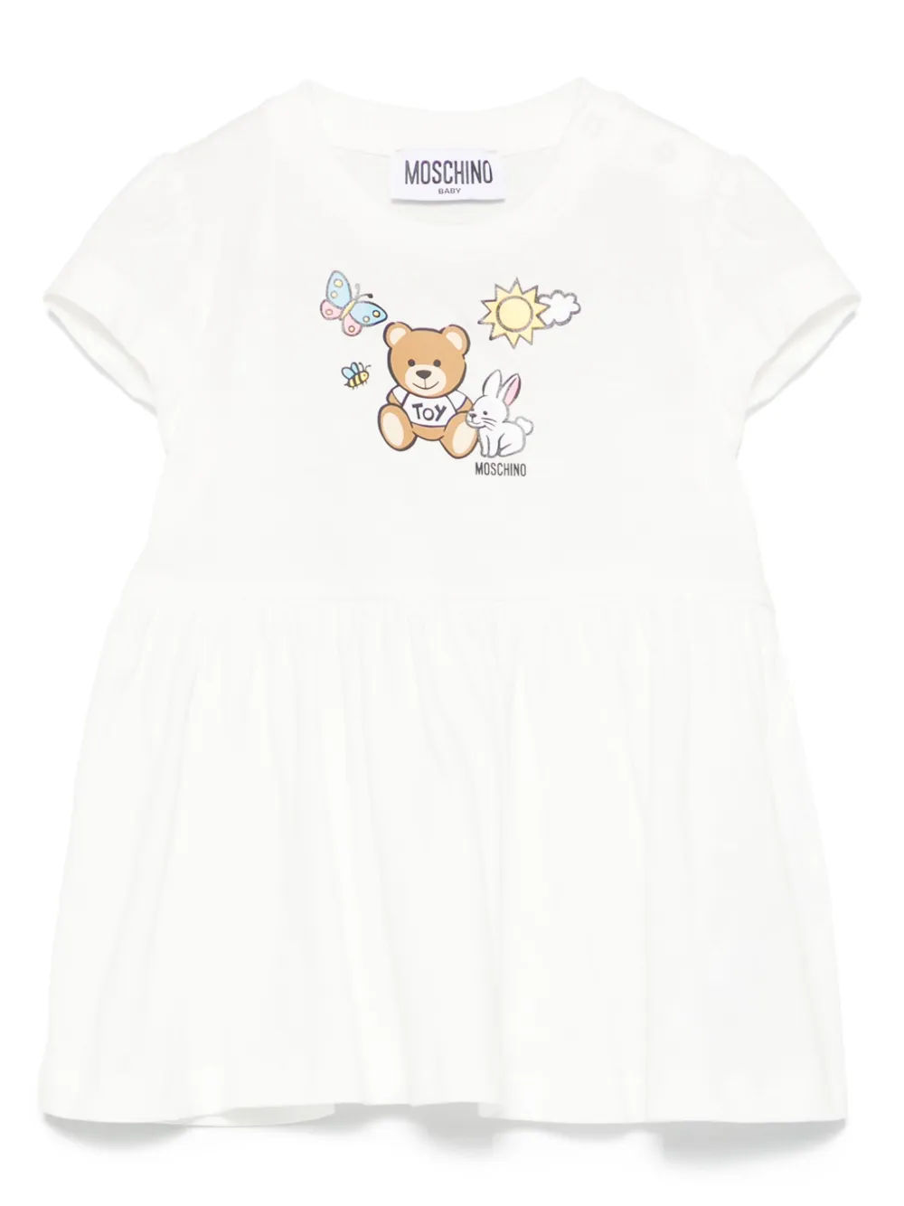Moschino Kids Jurk met print Wit