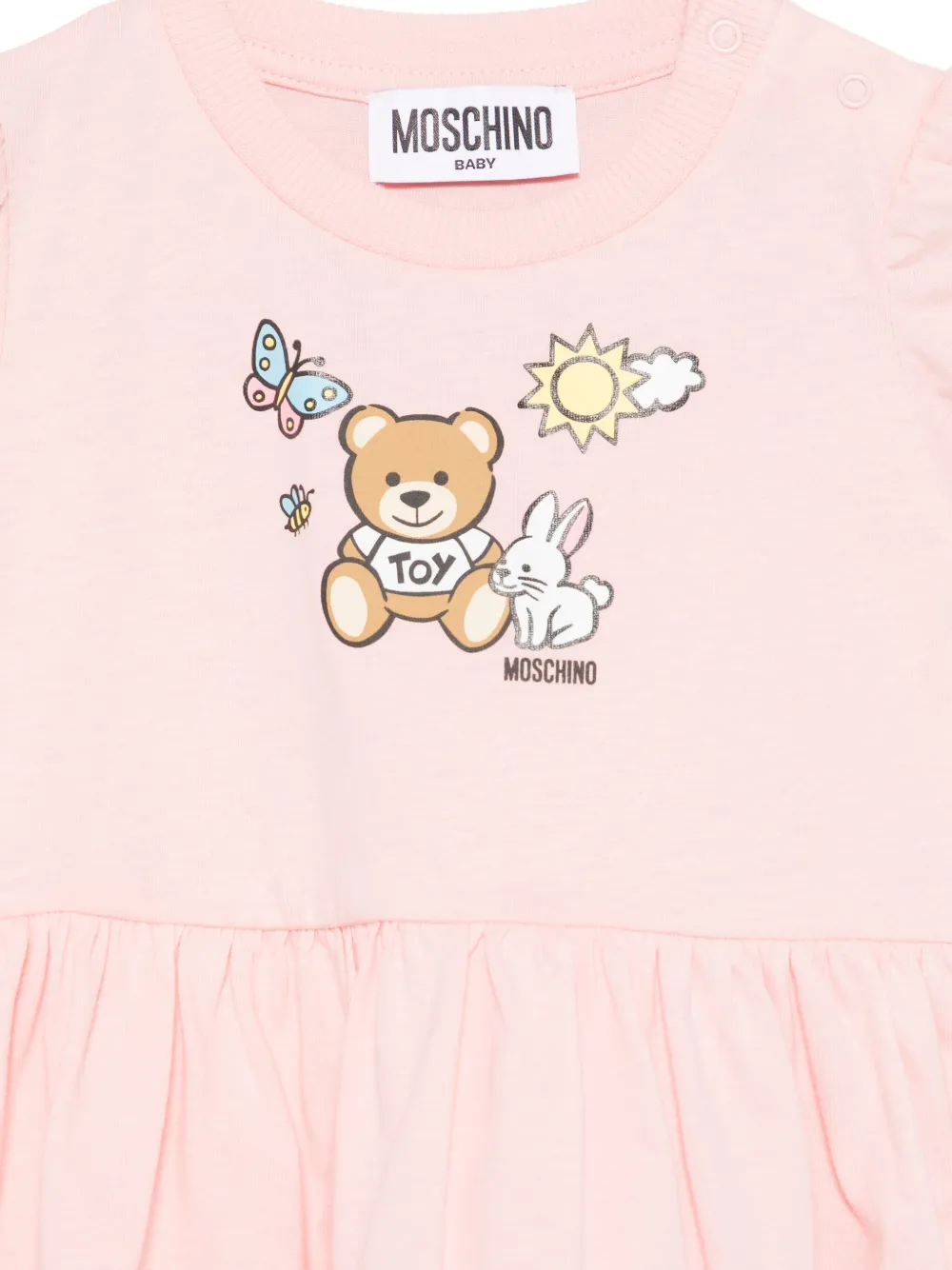 Moschino Kids Jurk met print Roze