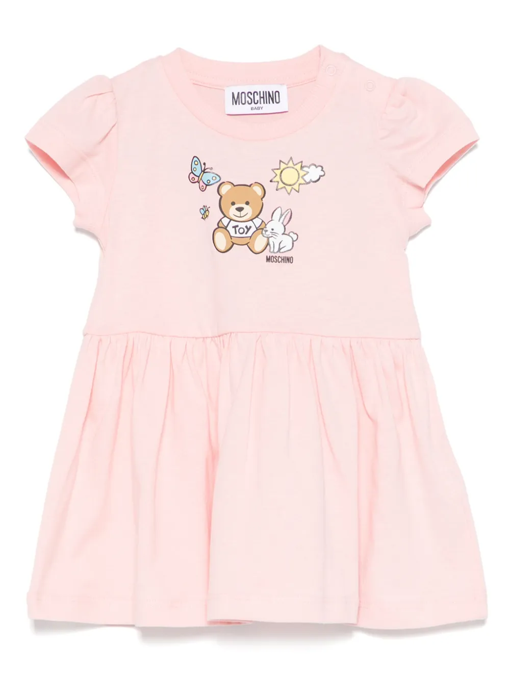 Moschino Kids Jurk met print Roze