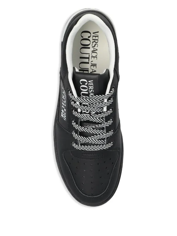 VERSACE JEANS COUTURE ロゴデザイン レザー スニーカー 黒 20696845_50822453_600.jpg