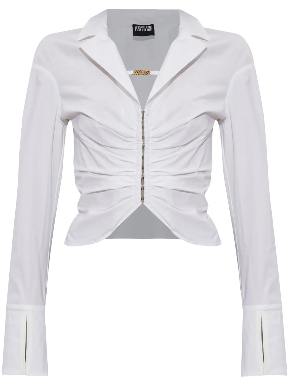 Versace Jeans Couture Blouse met ruches Wit