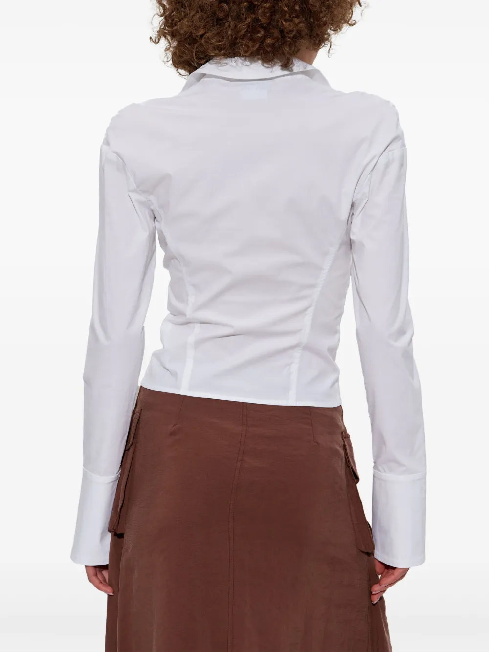 Versace Jeans Couture Blouse met ruches Wit