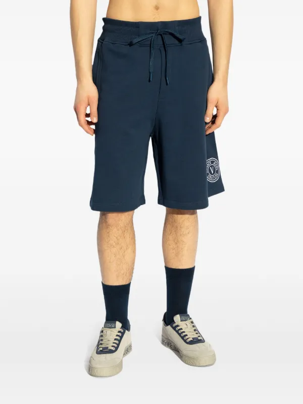 Versace Jeans Couture Short De Sport à Logo Brodé Bleu FARFETCH MA