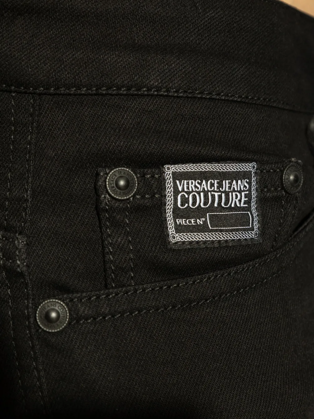 Versace Jeans Couture Jeans met Barocco-print Zwart
