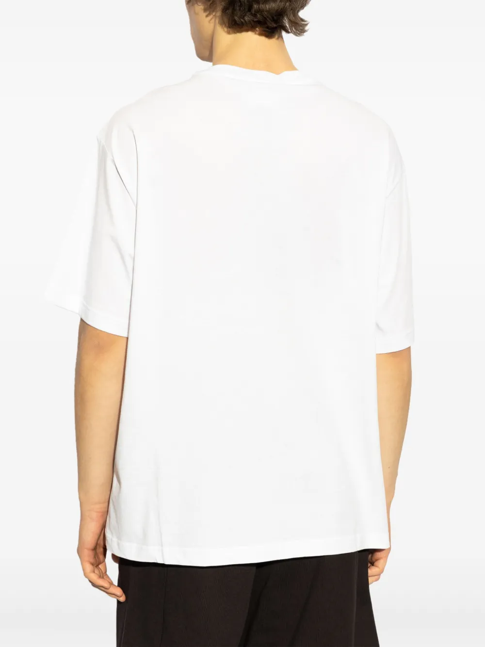 Shop Versace Jeans Couture Logo-print T-shirt In White
