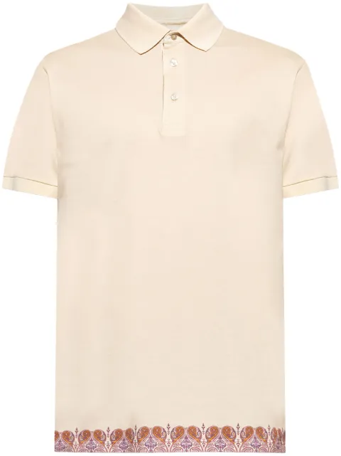 ETRO paisley-trim polo shirt 