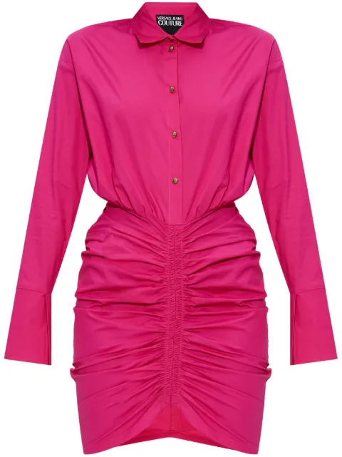 Versace Jeans Couture ruched shirtdress