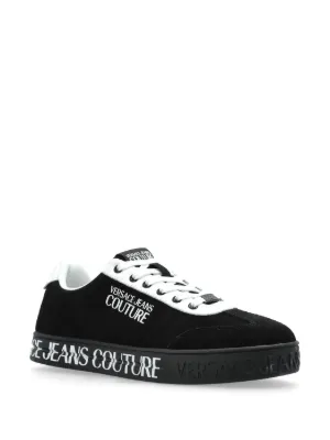 VERSACE JEANS COUTURE ロゴ スニーカー V-Emblem Court 88 Sneakers | VERSACE US