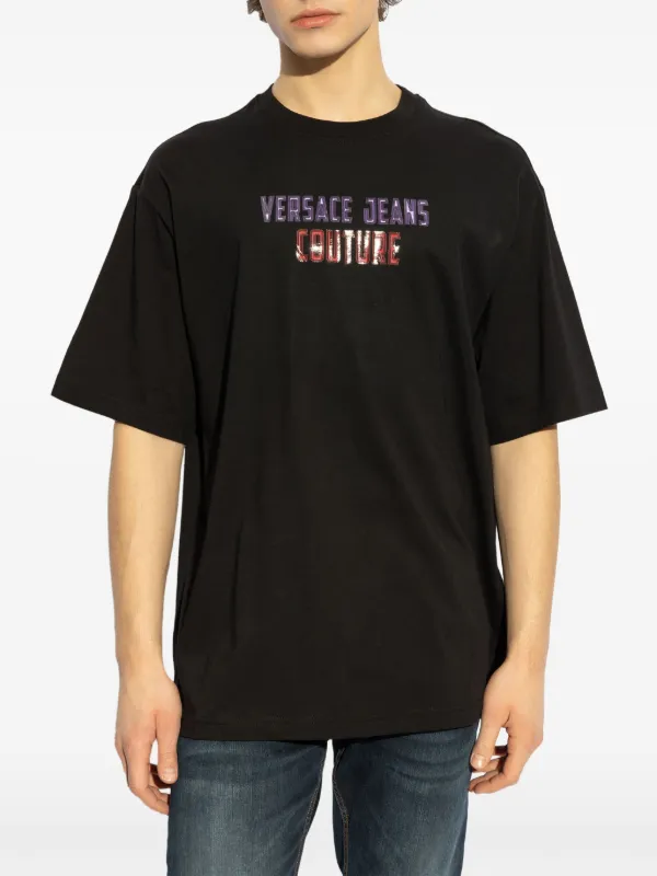 Versace Jeans Couture ロゴ Tシャツ | ブラック | FARFETCH JP
