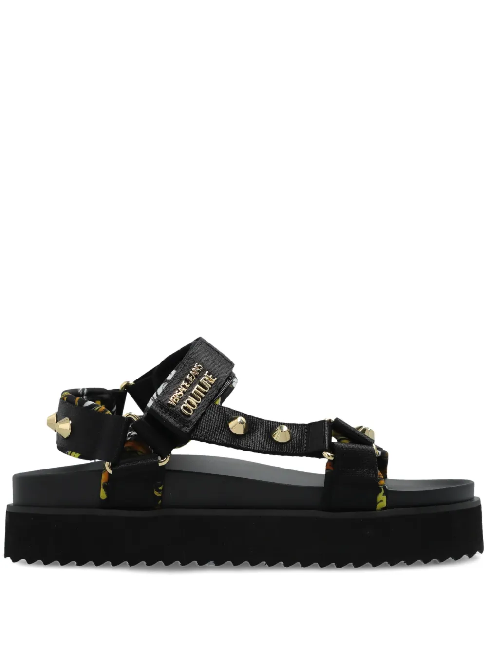 Versace Jeans Couture spike-studded sandals Black