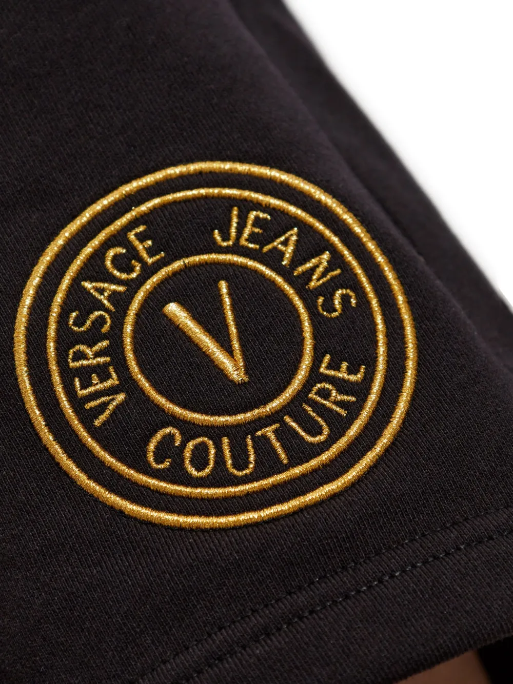 Versace Jeans Couture Shorts met geborduurd logo Zwart